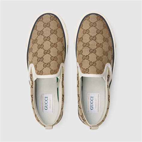 gucci tennis slip on